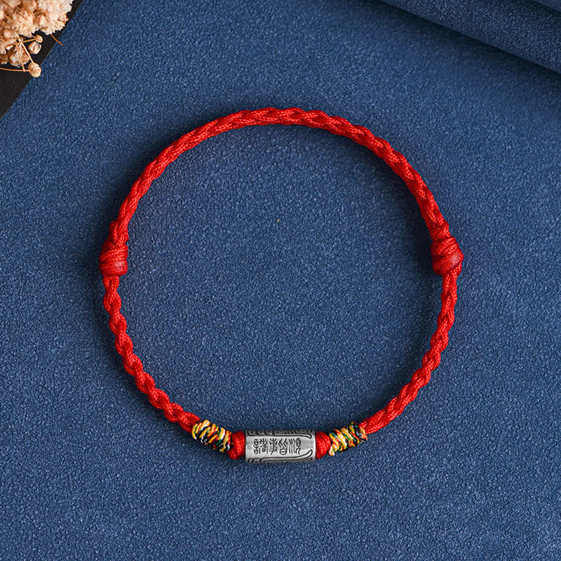 EverestArtStudios Artisanal 925 Sterling Silver Everything Goes Well Motif Safeguard Power Bracelet Anklet