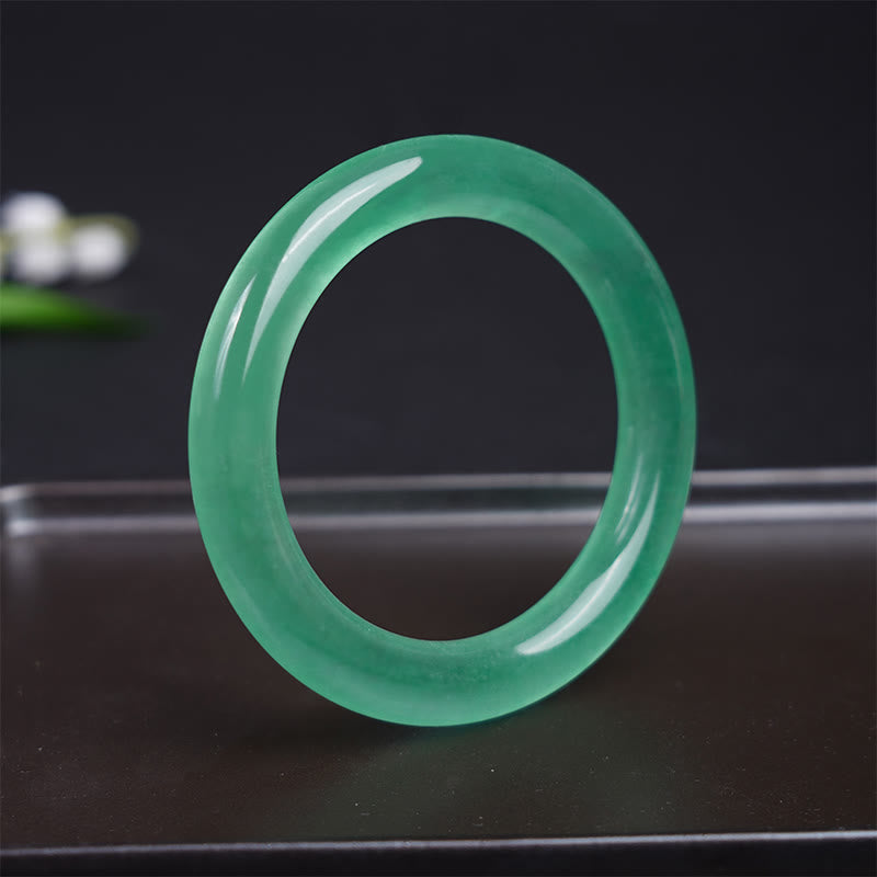 EverestArtstudios Natural Jade Luck Prosperity Bracelet Bangle