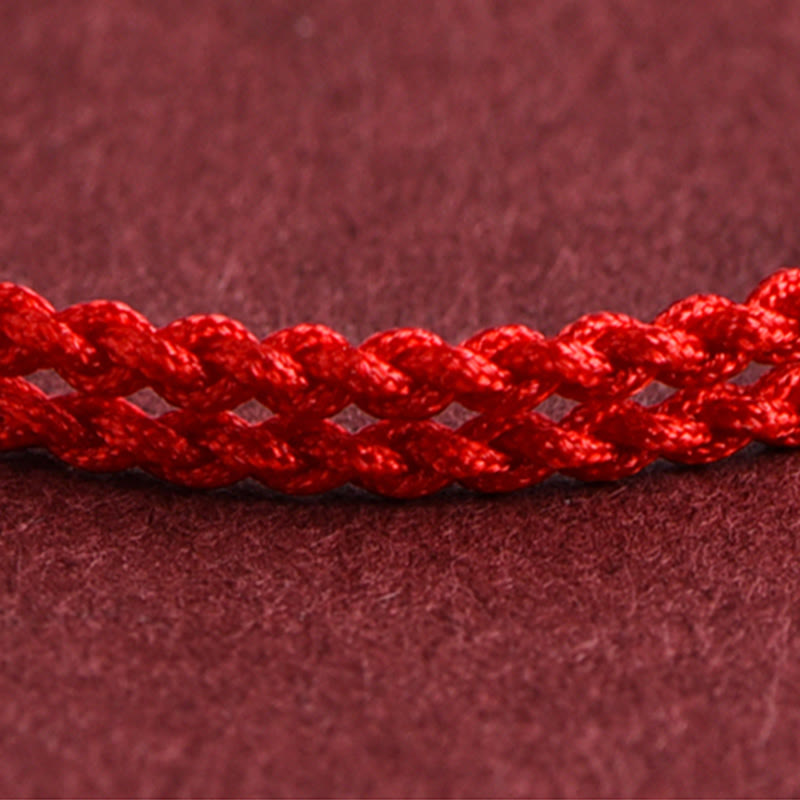 EverestArtStudios 999 Gold Small Peace Buckle Design Handmade Luck Braided Rope Bracelet Anklet
