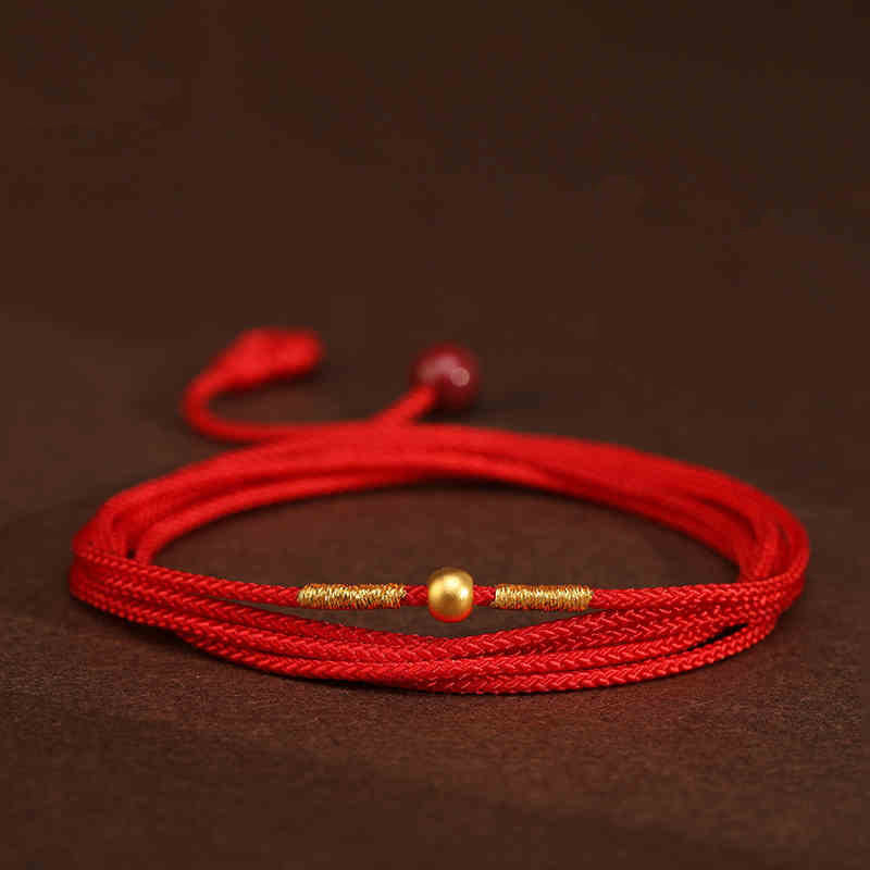EverestArtStudios 999 Solid Gold Red String Waist Chain