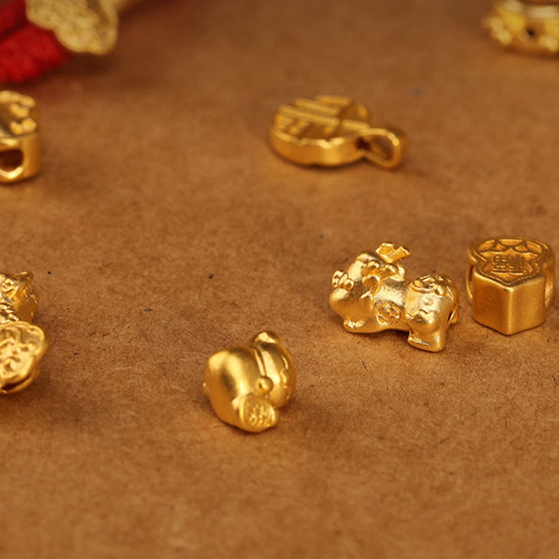 EverestArtStudios 999 Solid Gold Red String Waist Chain