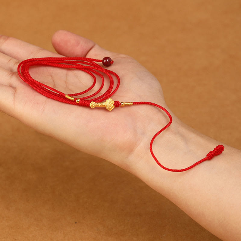 EverestArtStudios 999 Solid Gold Red String Waist Chain