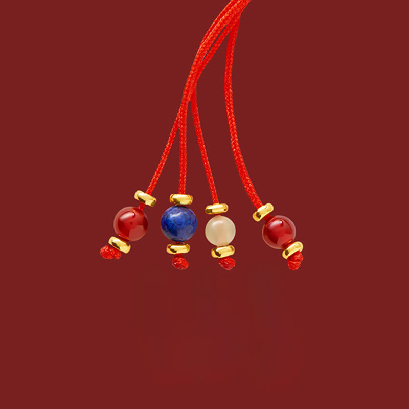 EverestArtStudios Copper Plated 18k Gold Year Of The Horse Fu Character Red String Luck Braided Bracelet