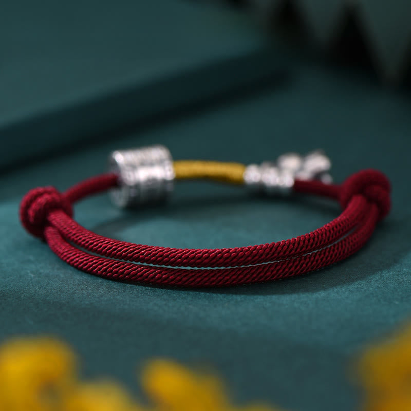 EverestArtStudios 999 Sterling Silver Year Of The Horse Lucky Bead Protection Red Rope Bracelet