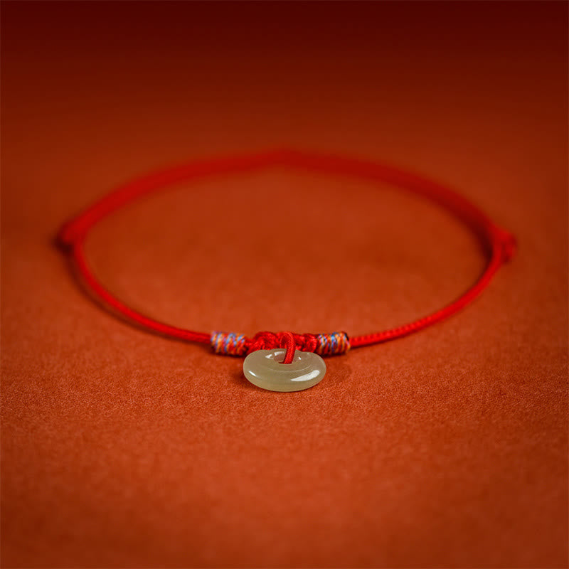 EverestArtStudios Red String Woven Nephrite Guardian Adjustable Cats Dogs Pet Collar