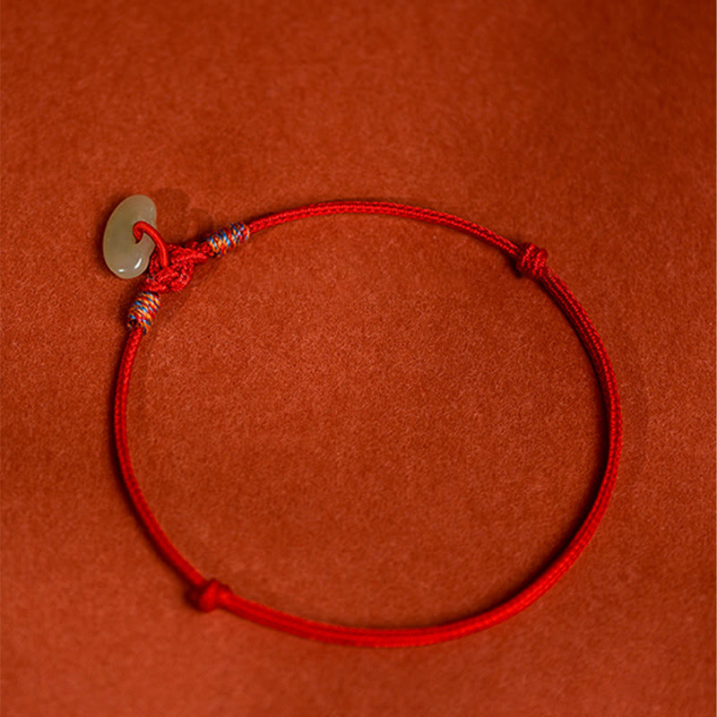 EverestArtStudios Red String Woven Nephrite Guardian Adjustable Cats Dogs Pet Collar