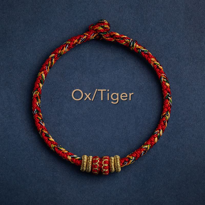 EverestArtStudios Tibet Handmade Chinese Zodiac Luck Strength Braided String Bracelet