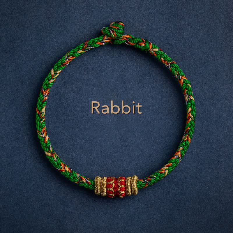 EverestArtStudios Tibet Handmade Chinese Zodiac Luck Strength Braided String Bracelet