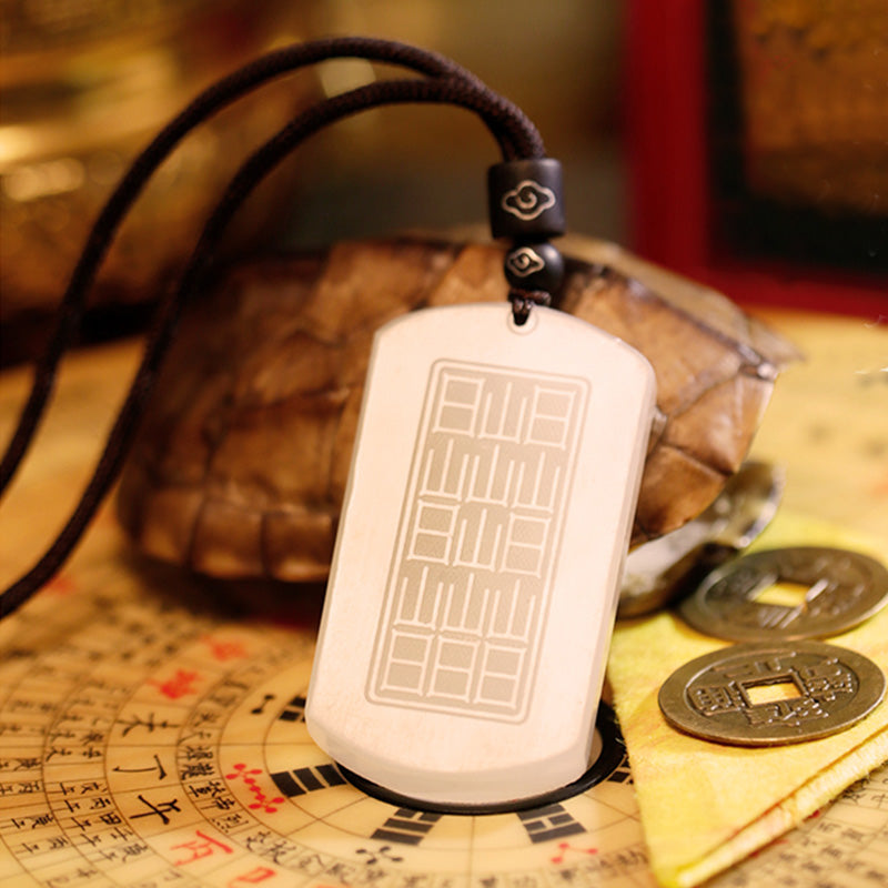 EverestArtstudios White Jade PiXiu Yin Yang Luck Protection Necklace Pendant
