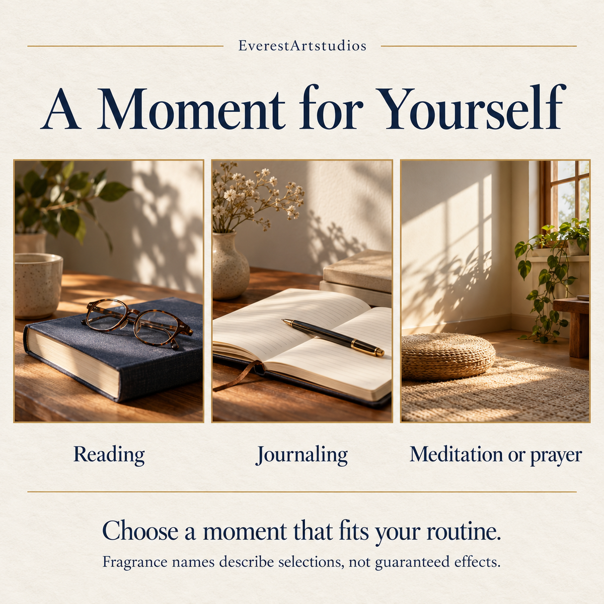Suggested incense moments: reading, journaling, meditation or prayer