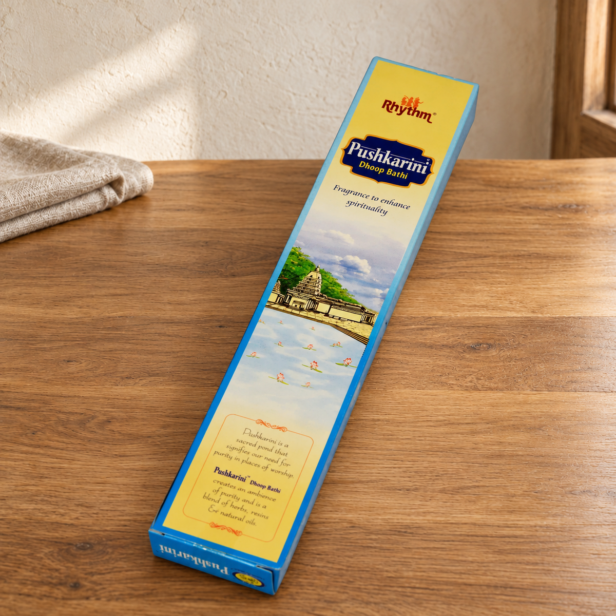 Rhythm Pushkarini dhoop incense, one retail box