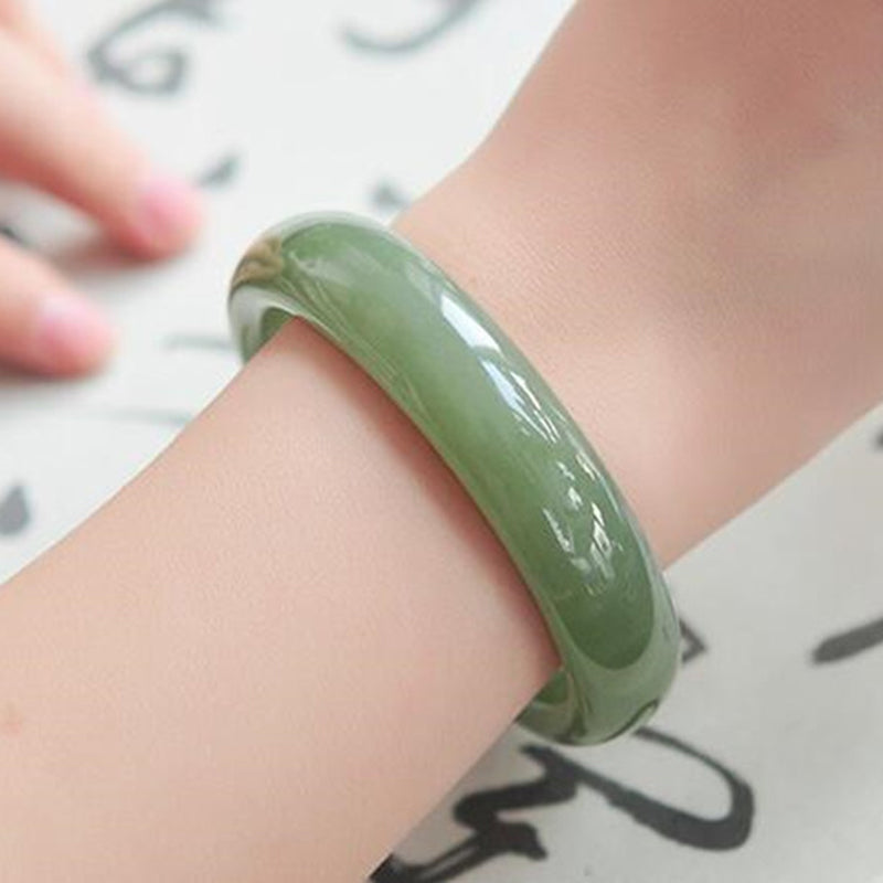 EverestArtstudios Jade Abundance Blessing Bangle Bracelet