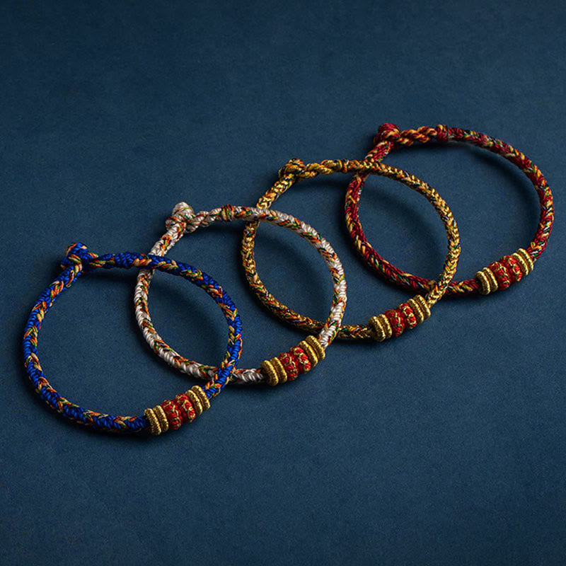 EverestArtStudios Tibet Handmade Chinese Zodiac Luck Strength Braided String Bracelet