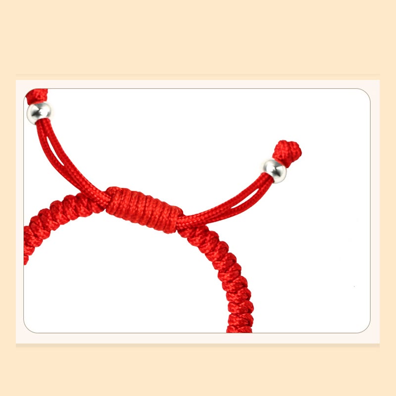 EverestArtStudios 999 Sterling Silver Chinese Zodiac Red Cord Fortune Handcrafted Children's Bracelet