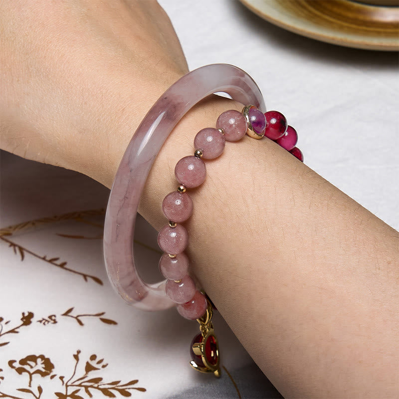 EverestArtstudios Enhance Happiness and Joy Purple Bracelet Bangle Bundle