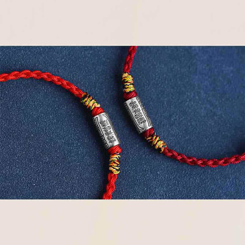 EverestArtStudios Artisanal 925 Sterling Silver Everything Goes Well Motif Safeguard Power Bracelet Anklet