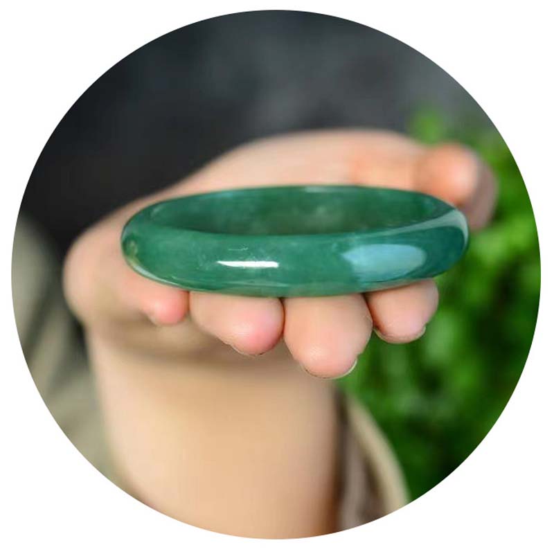 EverestArtstudios Quartzite Jade Healing Abundance Protection Bracelet Bangle