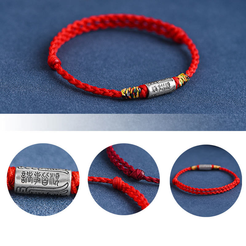 EverestArtStudios Artisanal 925 Sterling Silver Everything Goes Well Motif Safeguard Power Bracelet Anklet