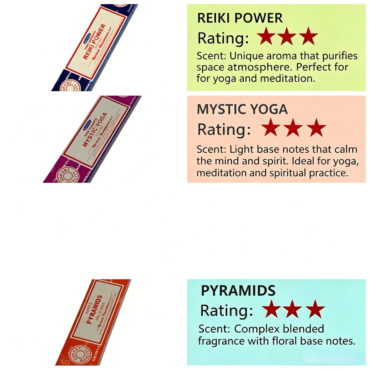正宗 Nag Champa Sai Baba 线香 | 天然印度檀香与花香 | 15克 / 40克装 | 冥想与放松熏香