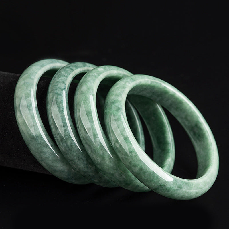 EverestArtstudios Natural Jade Luck Wealth Bangle Bracelet