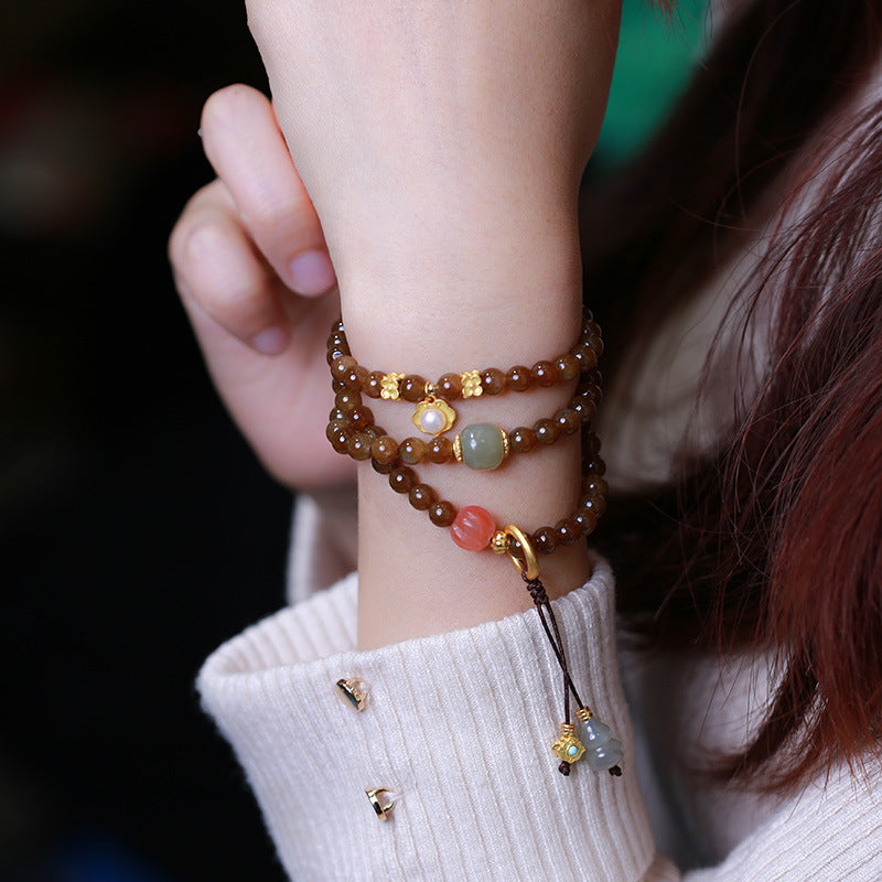 EverestArtstudios Jade Butterfly Gourd Prosperity Luck Bracelet Necklace