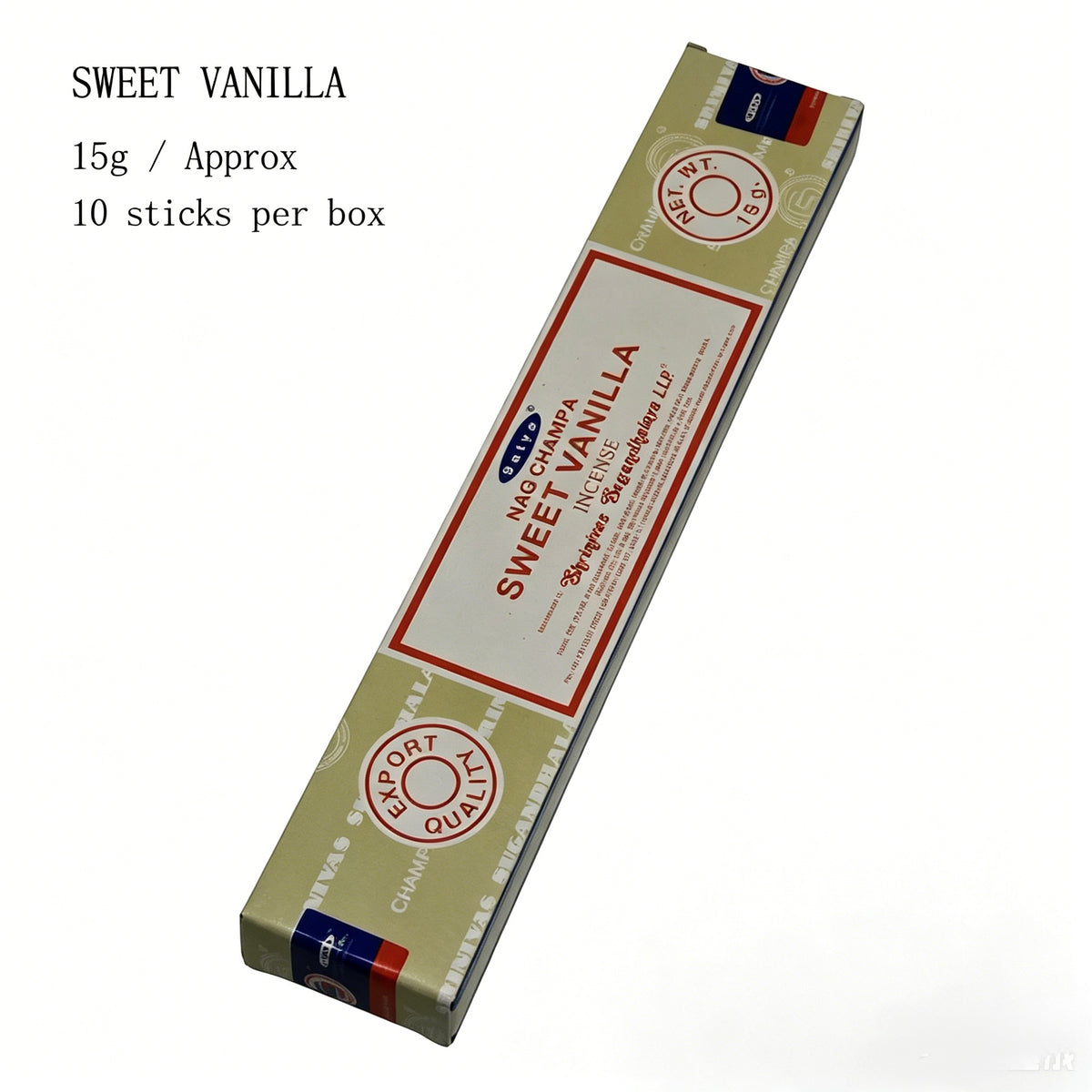 正宗 Nag Champa Sai Baba 线香 | 天然印度檀香与花香 | 15克 / 40克装 | 冥想与放松熏香