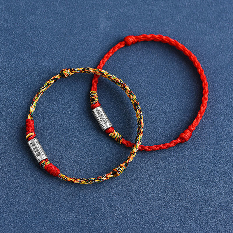 EverestArtStudios Artisanal 925 Sterling Silver Everything Goes Well Motif Safeguard Power Bracelet Anklet
