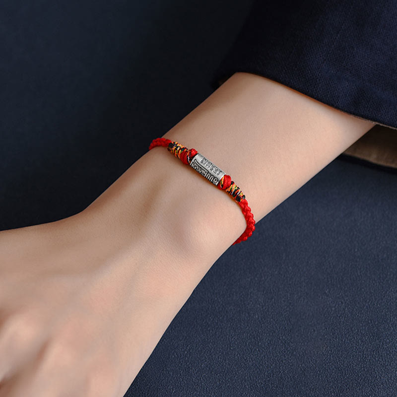 EverestArtStudios Artisanal 925 Sterling Silver Everything Goes Well Motif Safeguard Power Bracelet Anklet