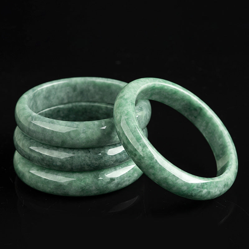 EverestArtstudios Natural Jade Luck Wealth Bangle Bracelet