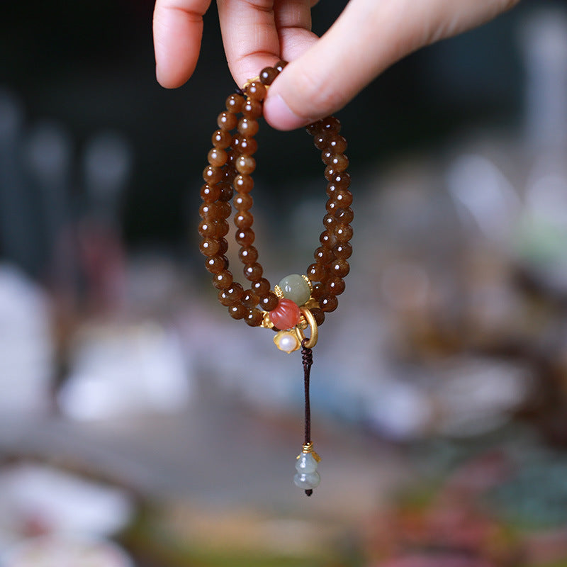EverestArtstudios Jade Butterfly Gourd Prosperity Luck Bracelet Necklace