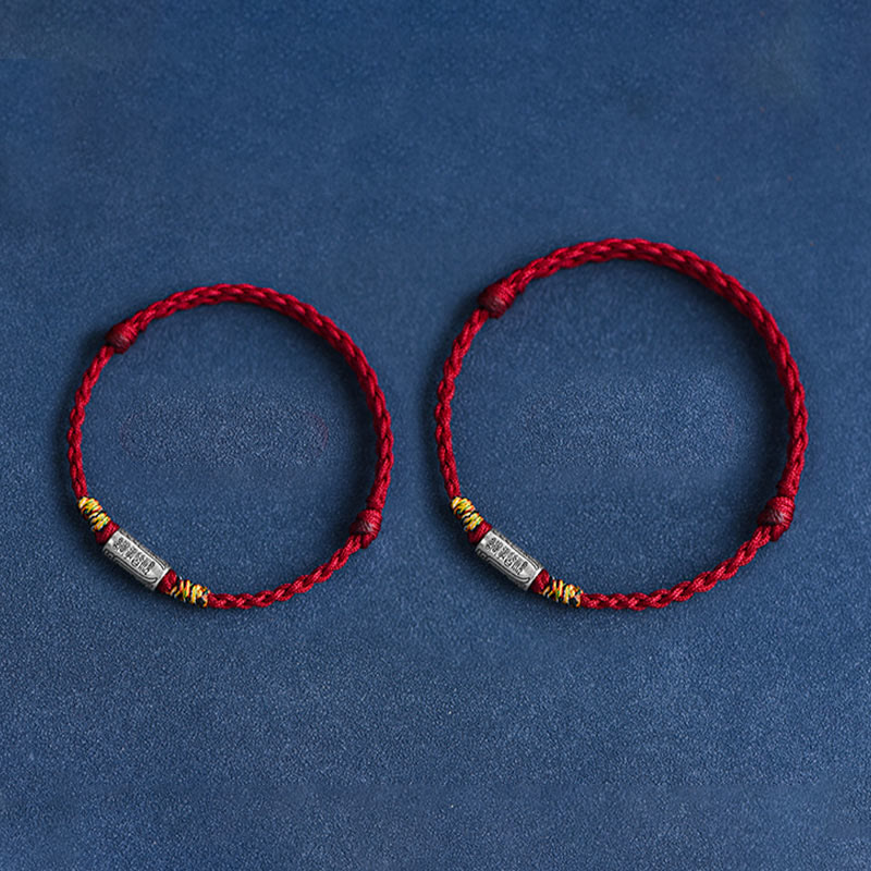 EverestArtStudios Artisanal 925 Sterling Silver Everything Goes Well Motif Safeguard Power Bracelet Anklet