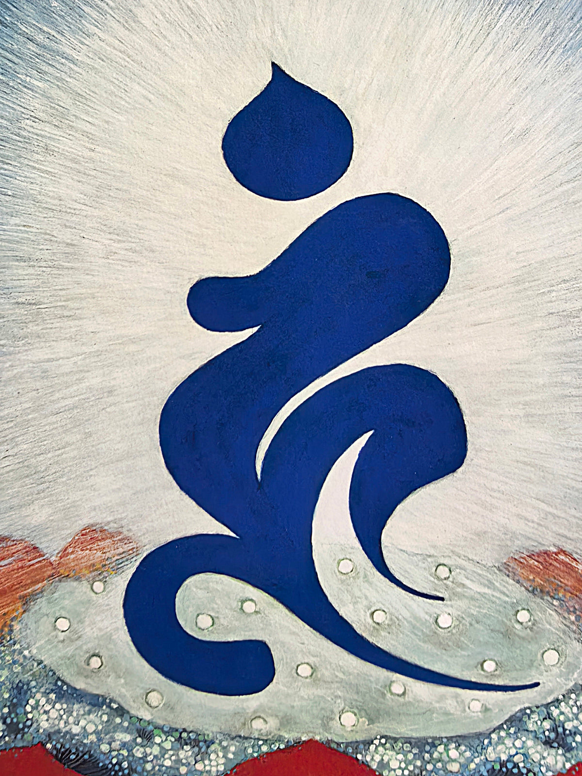 EverestArtStudios 乌枢沙摩明王种子字艺术画 | 藏传佛教墙面艺术 | 神圣咒语艺术 | 艺术微喷（含框或不含框）