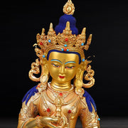 Vajrasattva Brass Statue – Full Gilded Nepal-Style Tibetan Buddhist Deity, 25cm / 36cm / 55cm (9.8” / 14.2” / 21.7”) Height