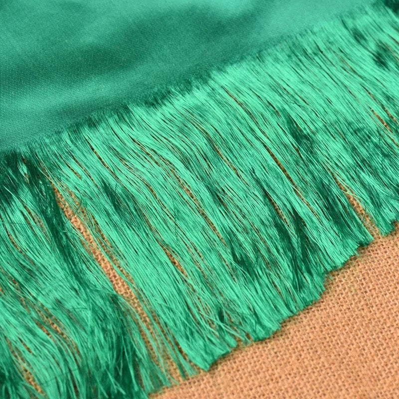 綠色刺繡八吉祥藏式哈達