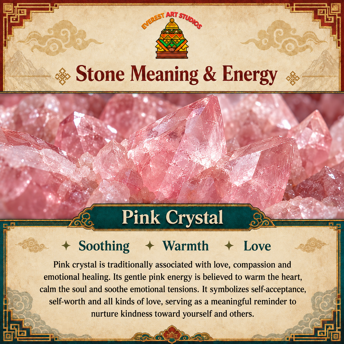 EverestArtstudios Pink Crystal Meaning and Energy