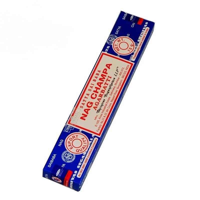 正宗 Nag Champa Sai Baba 线香 | 天然印度檀香与花香 | 15克 / 40克装 | 冥想与放松熏香