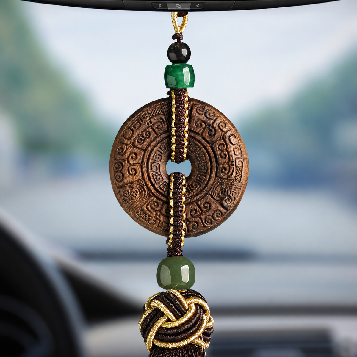 HJ-TB-689855174941 | CG95 Round Ancient Pattern car hanging ornament
