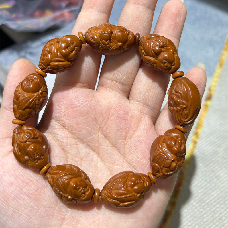 EverestArtstudios 橄欖核雕吉祥圖案手串系列