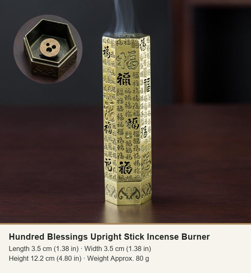 Hundred Blessings Upright Stick Incense Burner