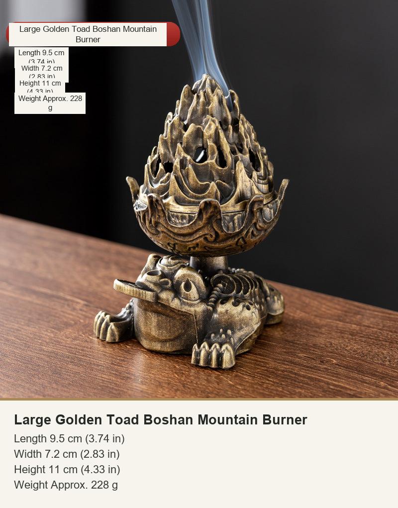 Large Golden Toad Boshan Mountain Burner