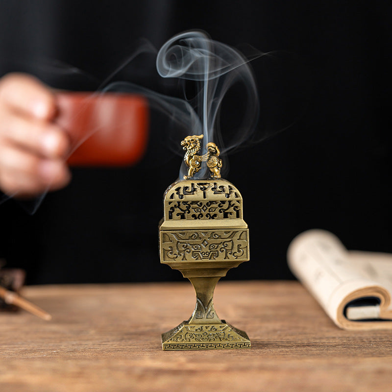 Cross-border explosion, Sifang Pixiu incense burner, tea ceremony ornament, Sifang unicorn tripod burner, Xiangyun aromatherapy burner, household sandalwood burner