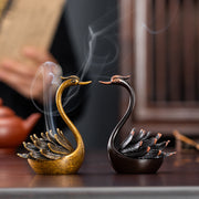 天鹅创意盘香炉茶道桌面摆件小号祥云梨花帐檀香家用香薰炉