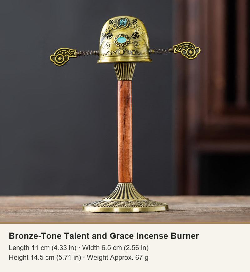 Bronze-Tone Talent and Grace Incense Burner