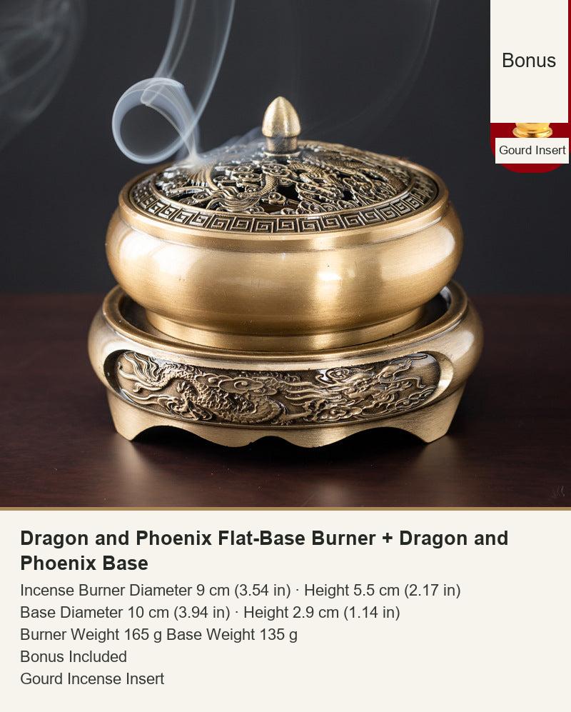 Dragon and Phoenix Flat-Base Burner + Dragon and Phoenix Base