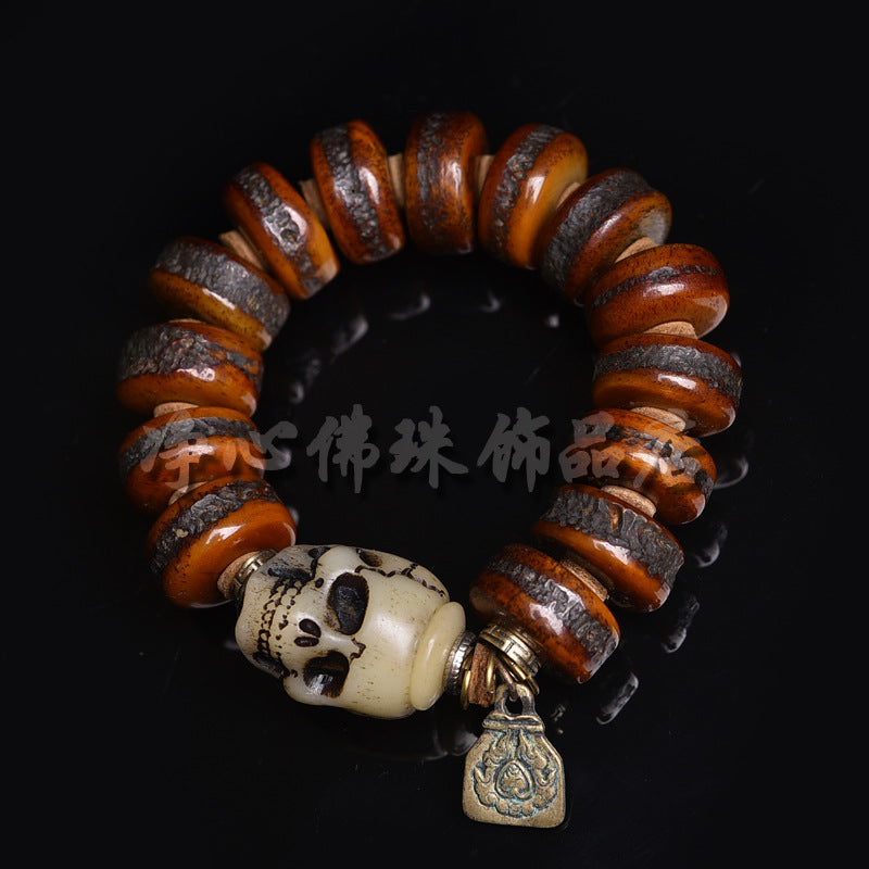 EverestArtstudios 骨碟珠骷髏裝飾手鍊