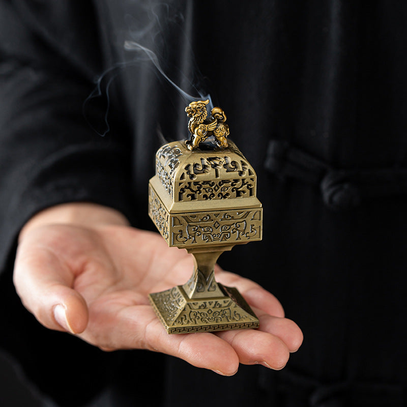 Cross-border explosion, Sifang Pixiu incense burner, tea ceremony ornament, Sifang unicorn tripod burner, Xiangyun aromatherapy burner, household sandalwood burner