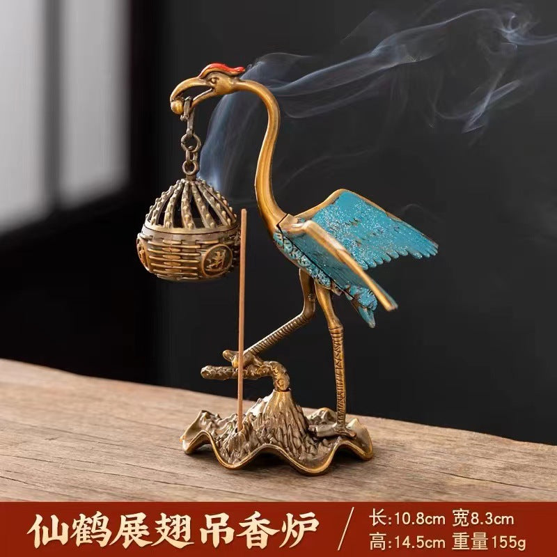 Xiangyun incense burner, hollow lotus burner, mini lotus seed aromatherapy burner, three-legged copper burner, porous Baolian lamp Boshan burner