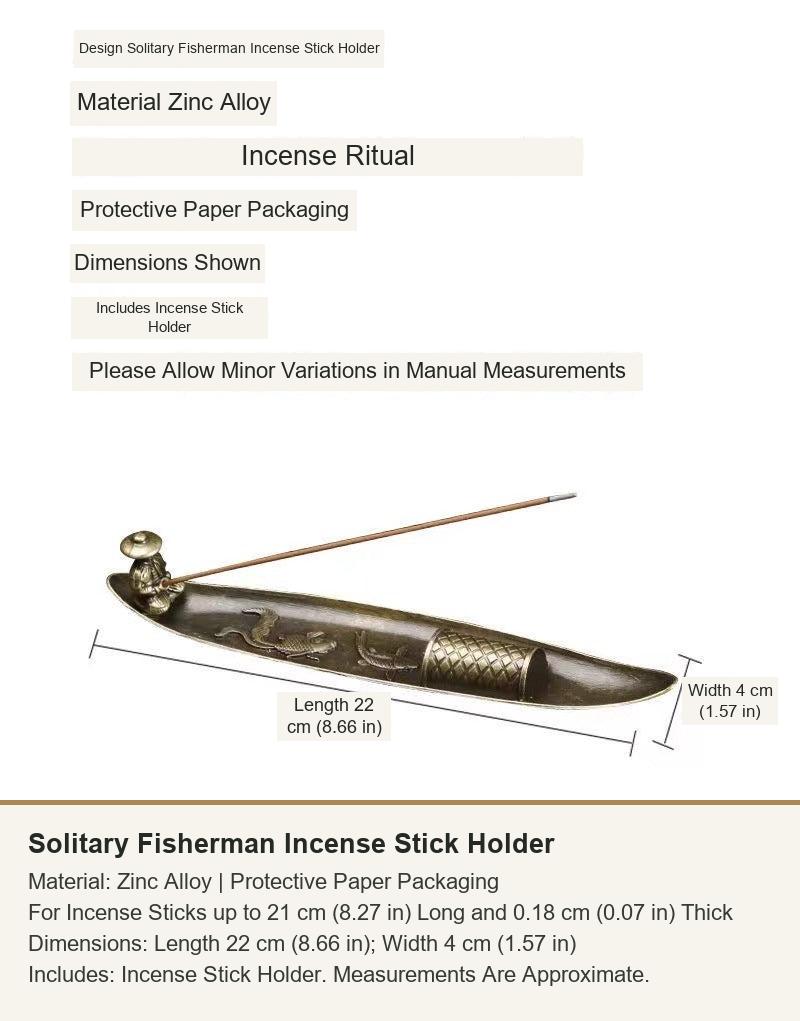 Solitary Fisherman Incense Stick Holder