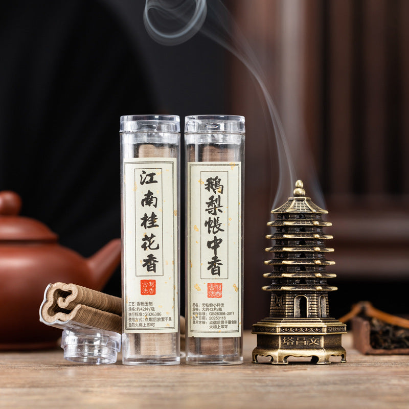 Cross-border hot-selling Xiaowenchang tower alloy incense burner Xiaoxiangyun no-stick powder agarwood sandalwood purification air indoor aromatherapy