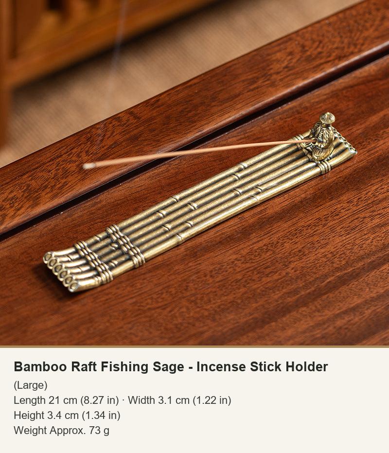 Bamboo Raft Fishing Sage - Incense Stick Holder